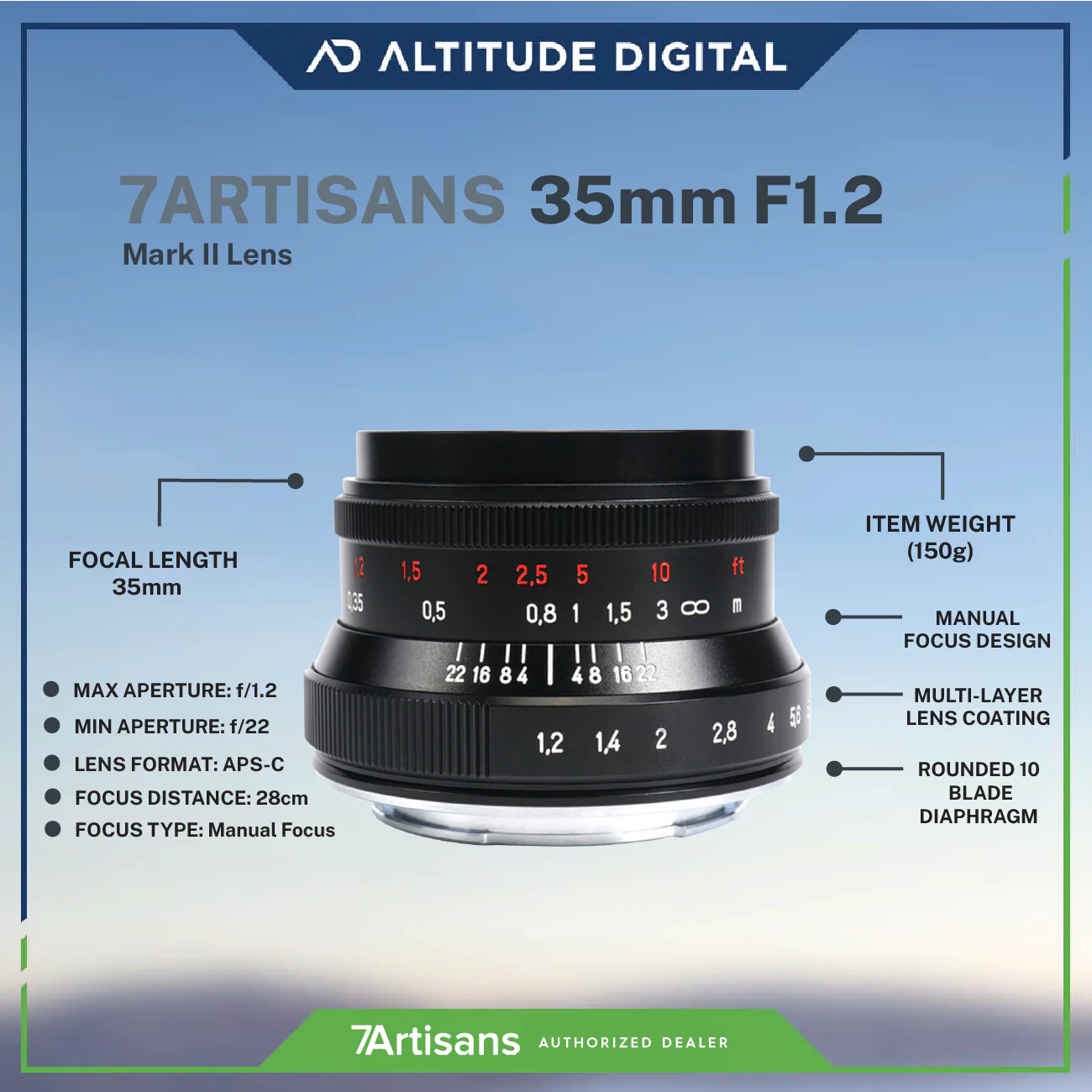 7Artisans 35mm F1.2 Mark II APS-C Manual Fixed Lens - Image 3