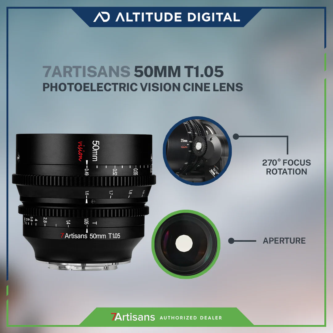7artisans Photoelectric 50mm T1.05 Vision Cine Lens - Image 2