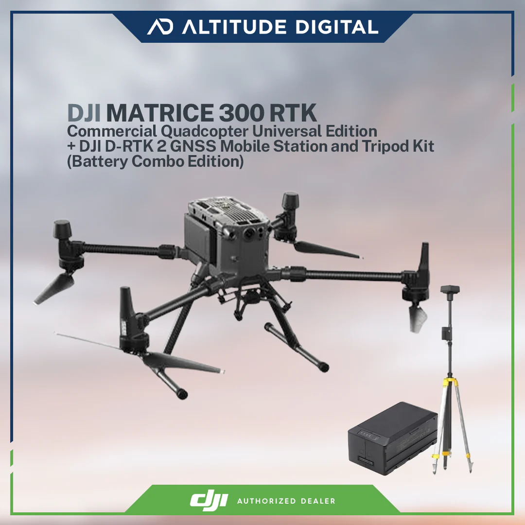 DJI Matrice 300 Commercial Quadcopter RTK Universal Edition (Battery Combo Edition) + DJI D-RTK 2 GNSS Mobile Station and Tripod Kit Drone - Image 4