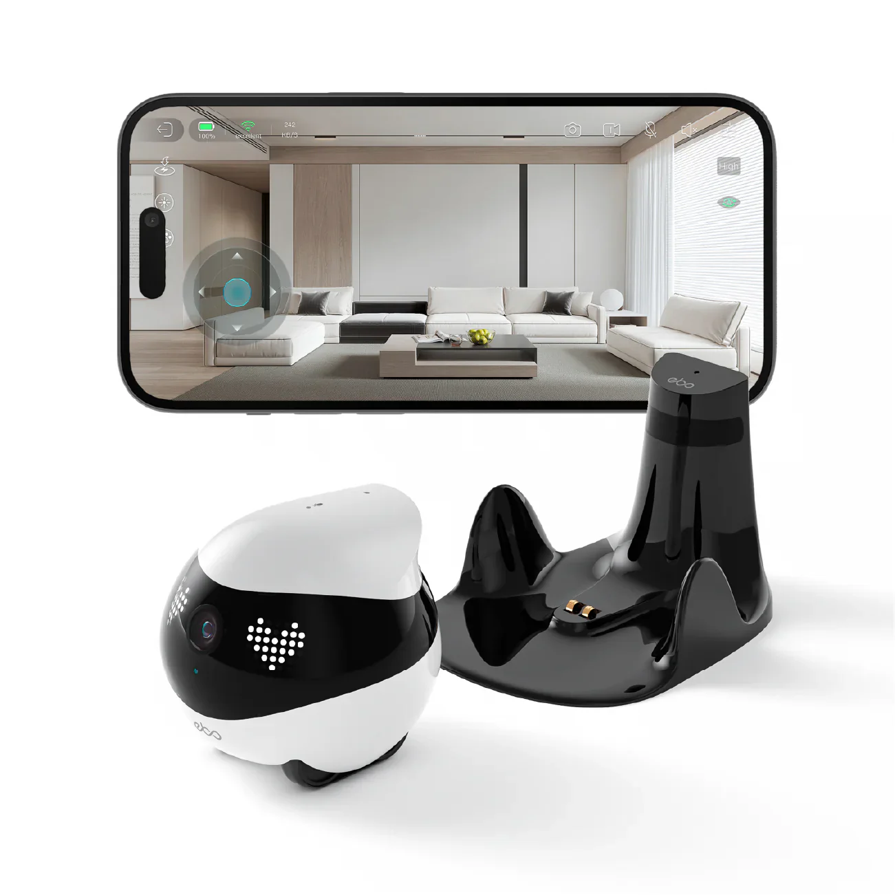 Enabot EBO Air 2 FamilyBot Dove White - Image 3