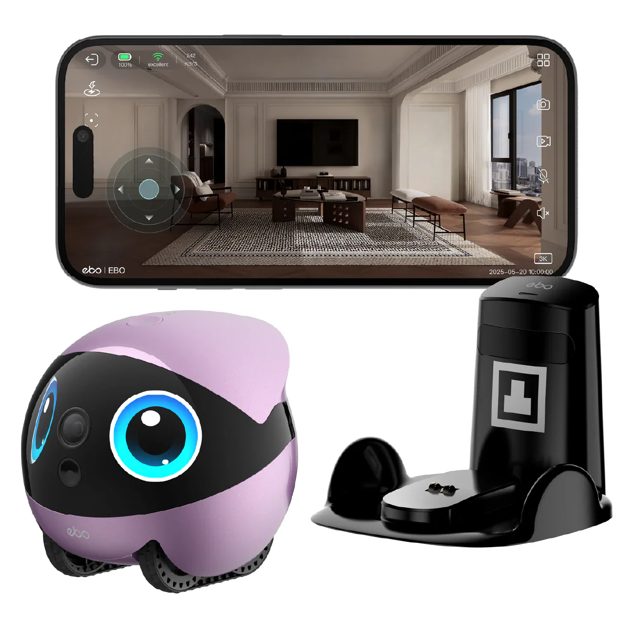 Enabot EBO Air 2 Plus FamilyBot Nebula Purple - Image 3