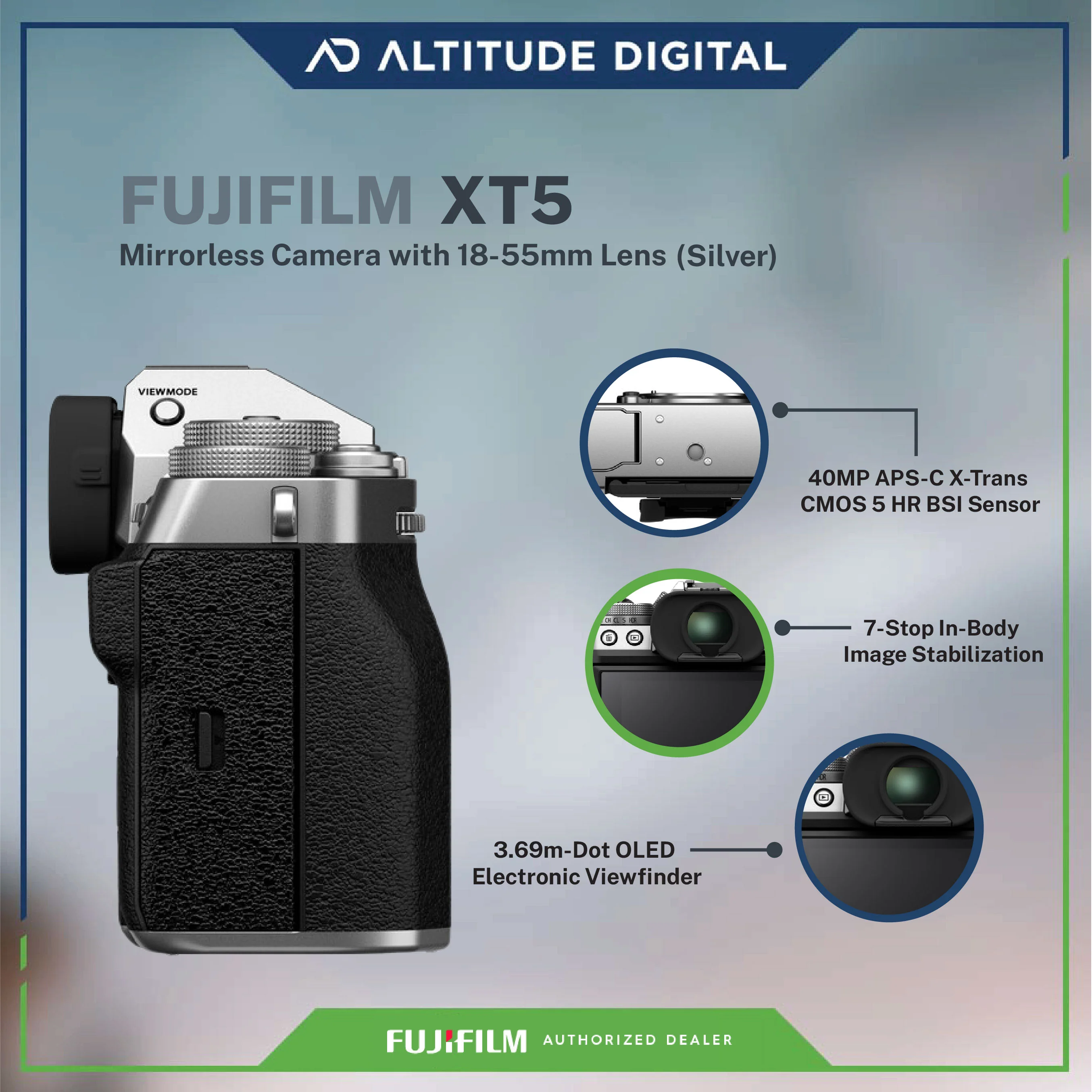 FUJIFILM X-T5 Mirrorless Camera with 18-55mm Lens - Image 8
