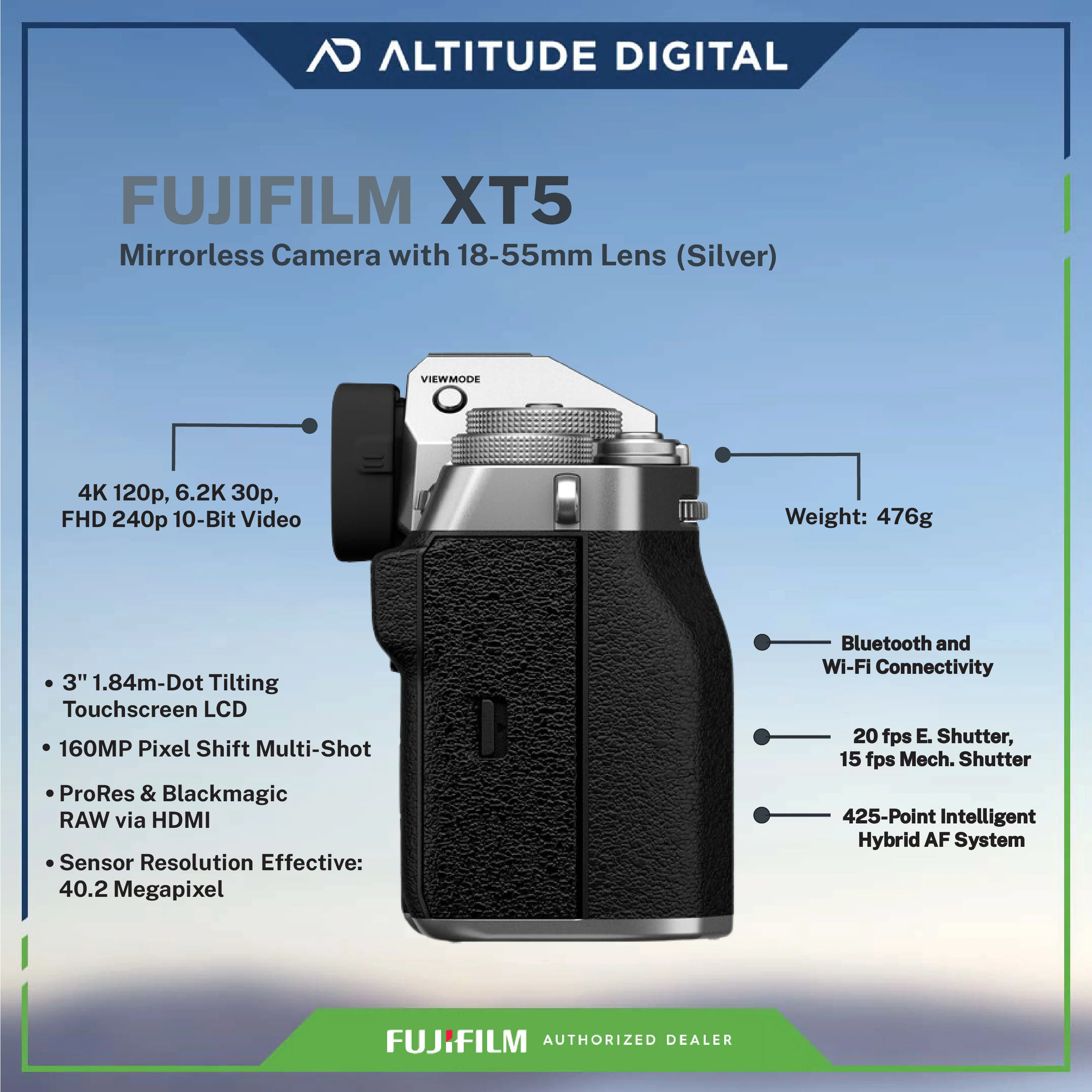 FUJIFILM X-T5 Mirrorless Camera with 18-55mm Lens - Image 9