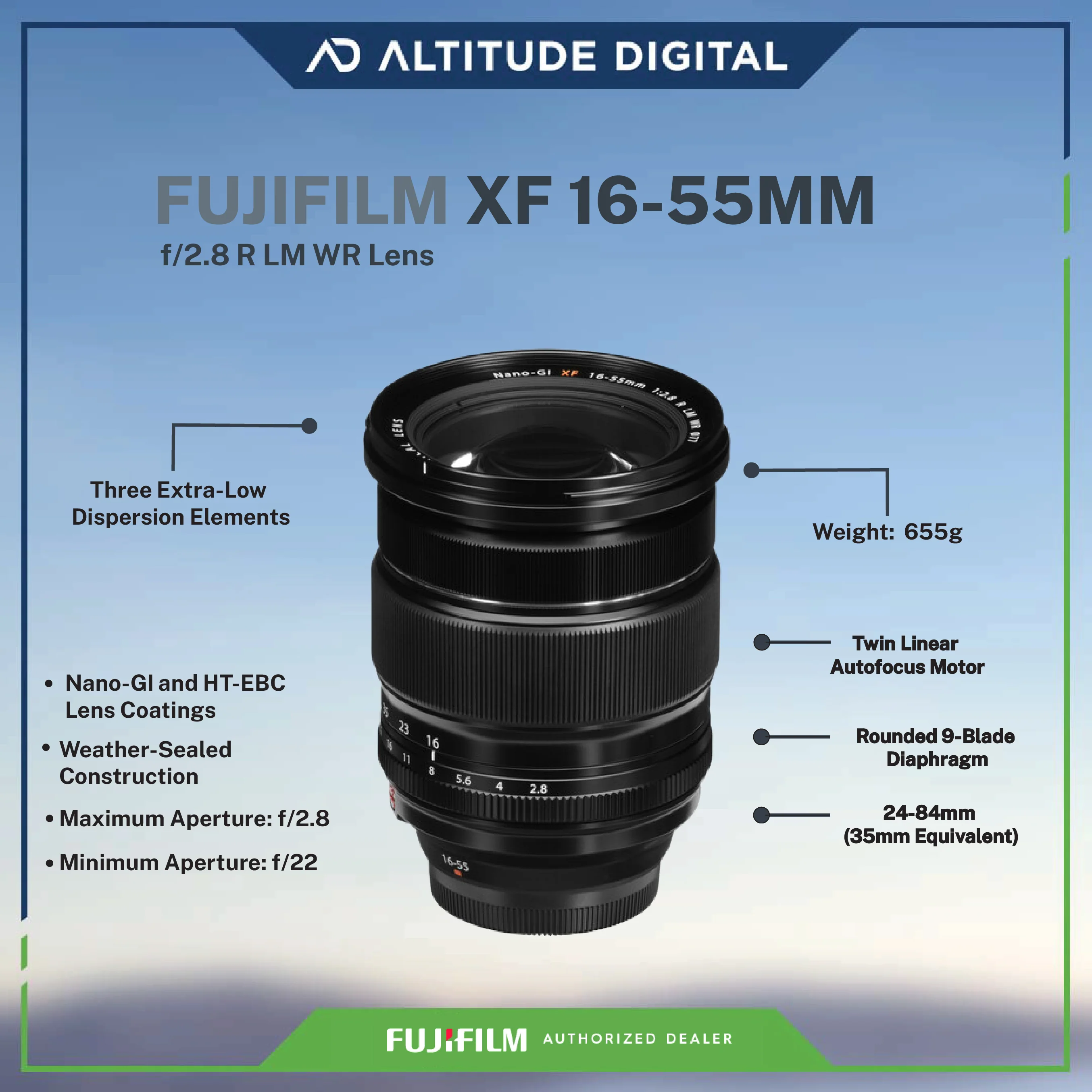 FUJIFILM XF 16-55mm f/2.8 R LM WR Lens - Image 7