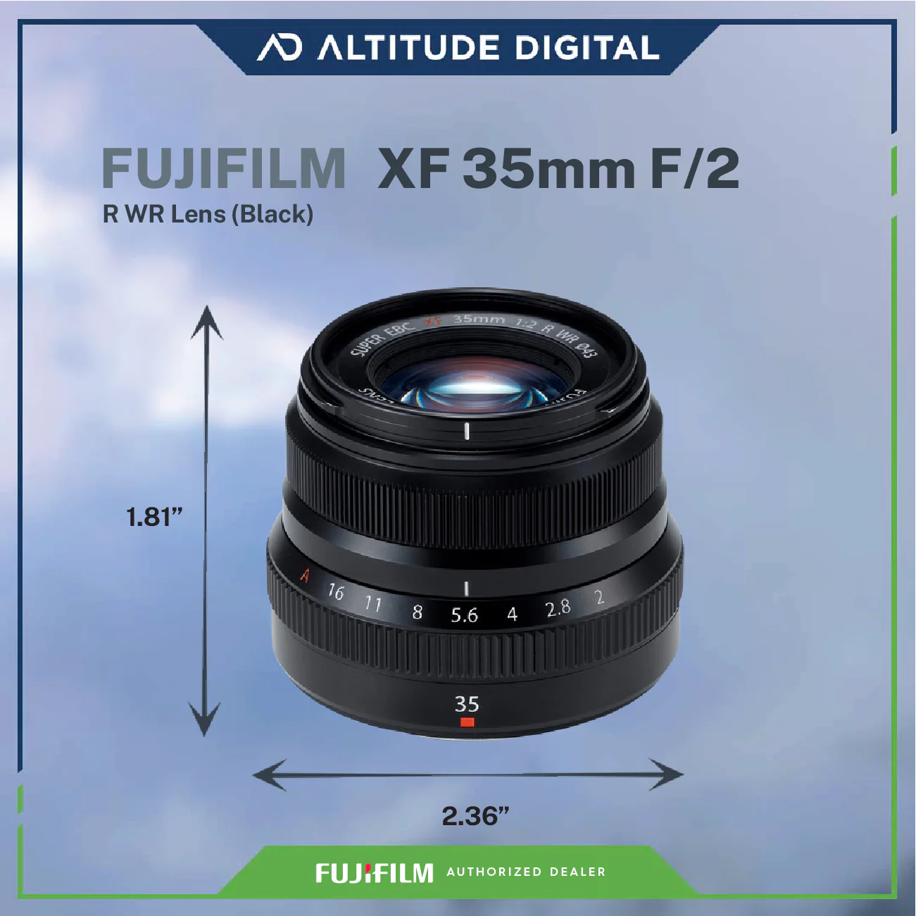 FUJIFILM XF35 F2 R WR - Black - Image 5