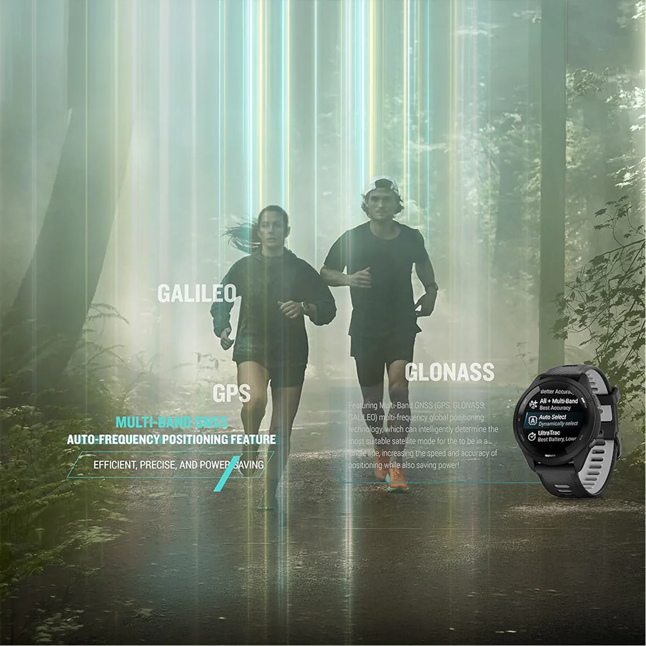 Garmin Forerunner 265 Music GPS Smart Watch- Black - Image 2