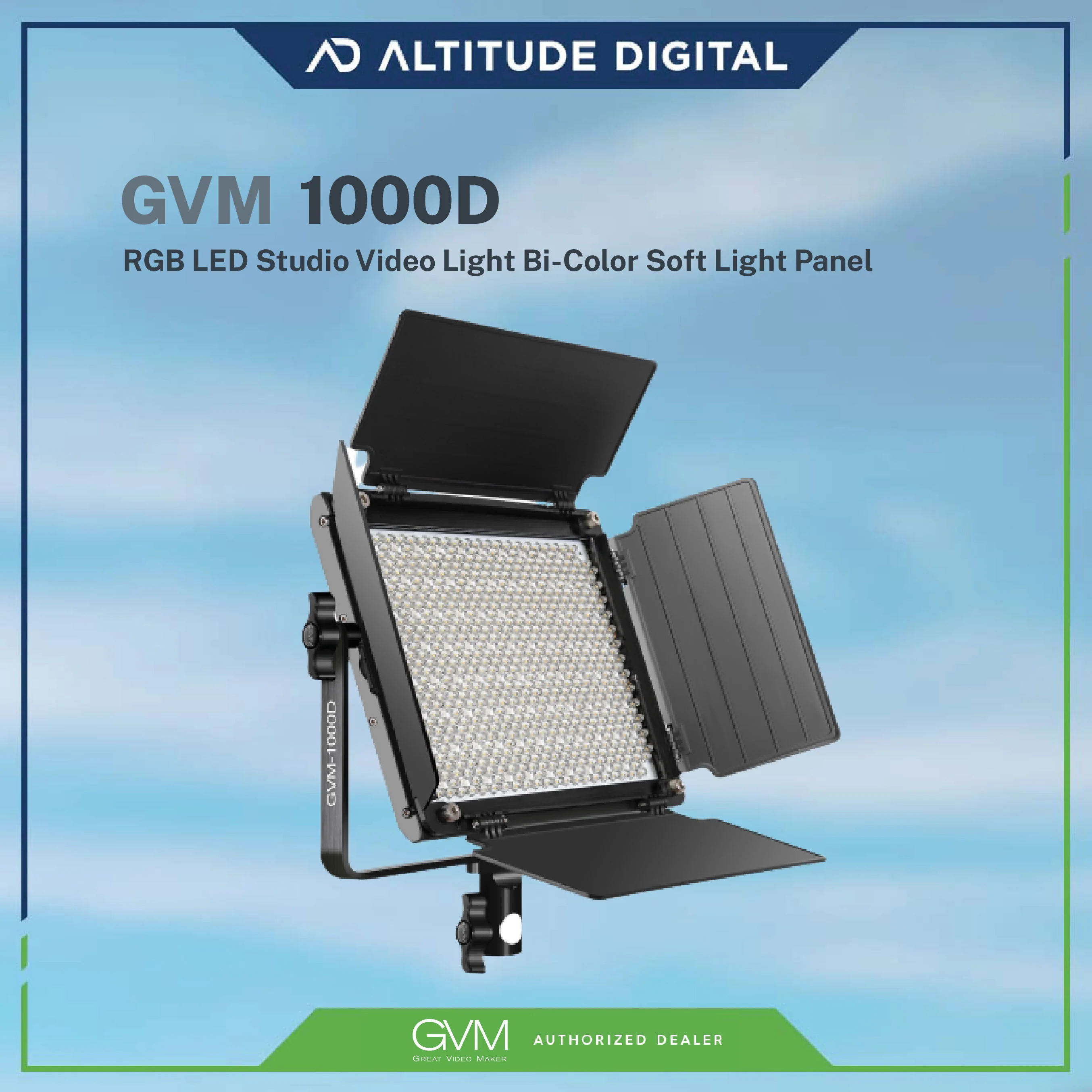 GVM 1000D 45W RGB LED Studio Video Light Bi-Color Soft Light Panel - Image 3
