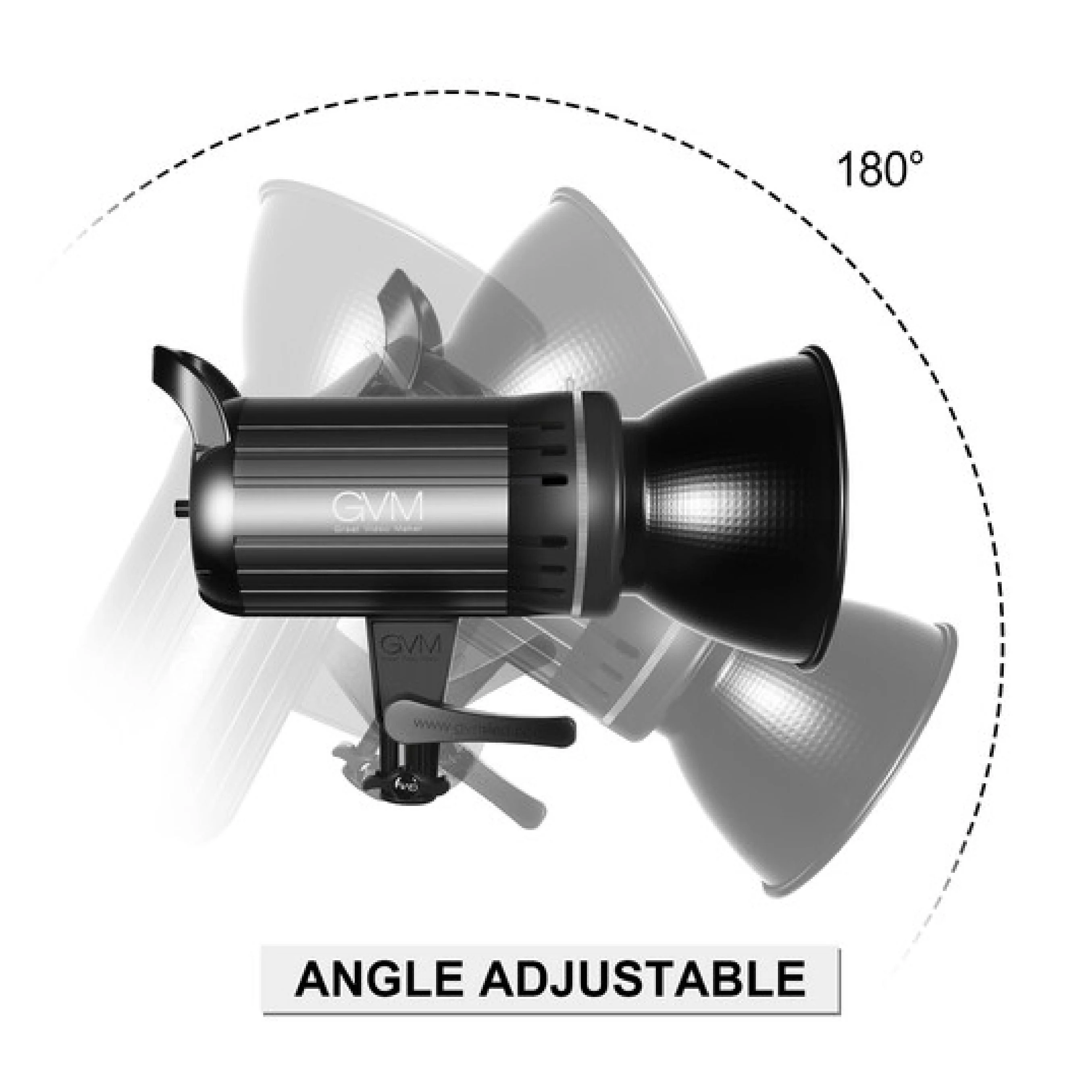 GVM-G100W 90W High Power LED Spotlight Bi-Color Studio Light - Image 4