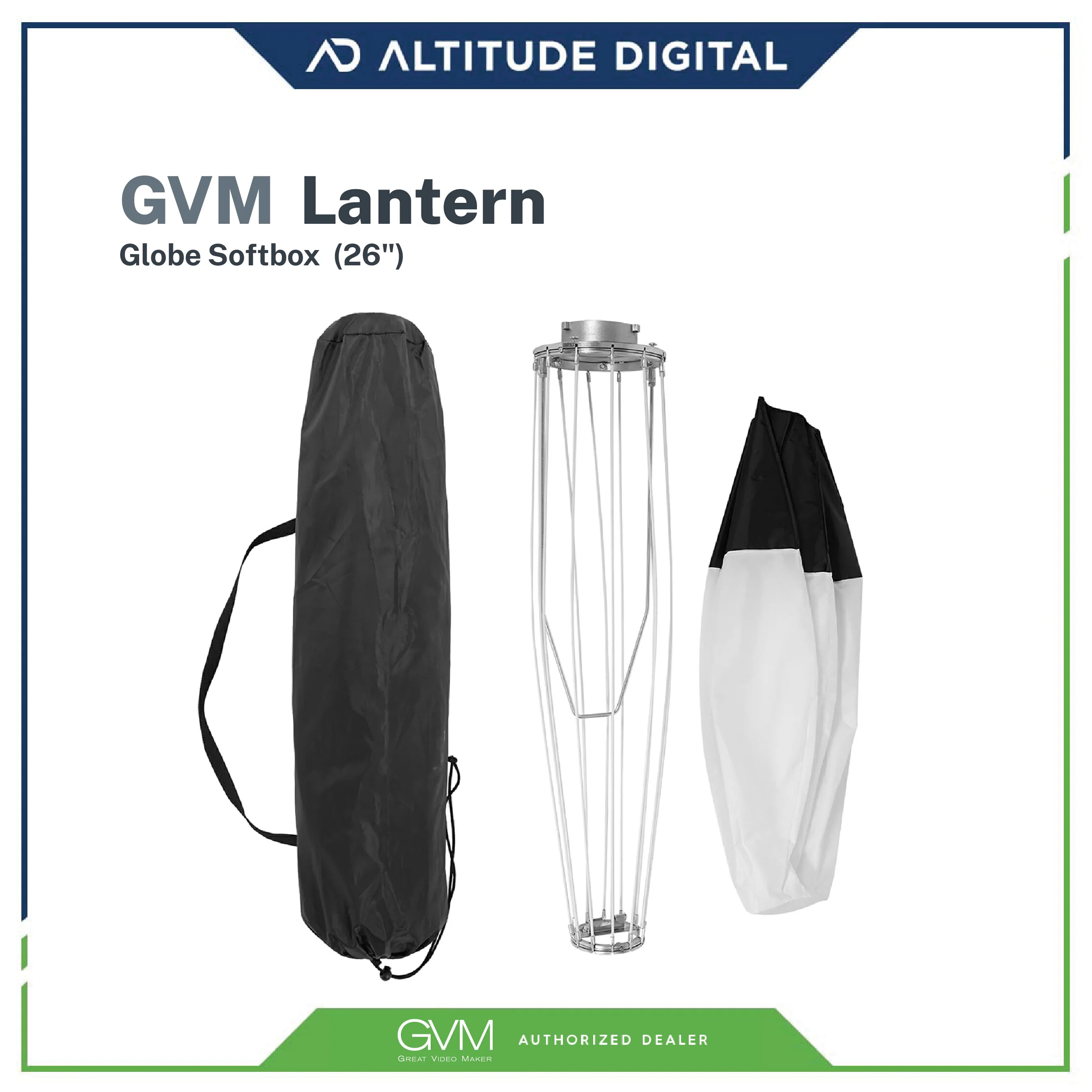 GVM Lantern Globe Softbox for P80S / G100W / RGB-150S / LS-150D (26") - Image 2