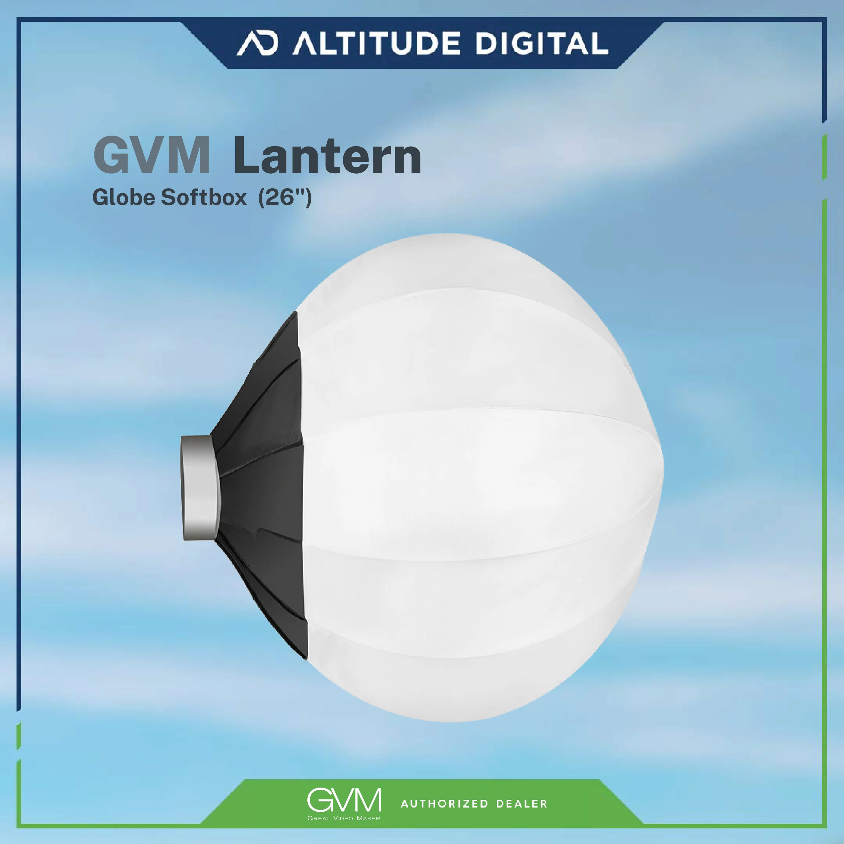 GVM Lantern Globe Softbox for P80S / G100W / RGB-150S / LS-150D (26") - Image 3