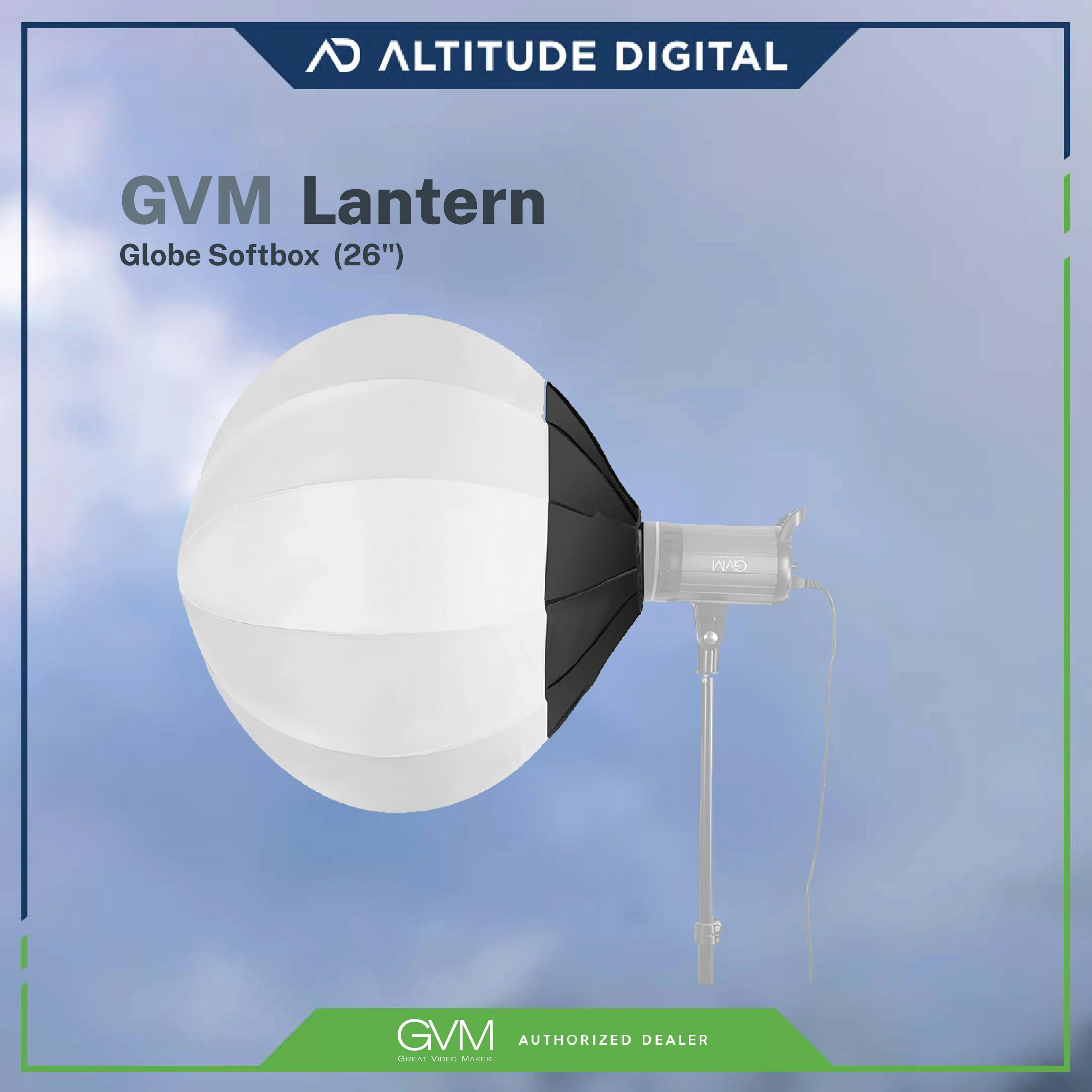 GVM Lantern Globe Softbox for P80S / G100W / RGB-150S / LS-150D (26") - Image 5