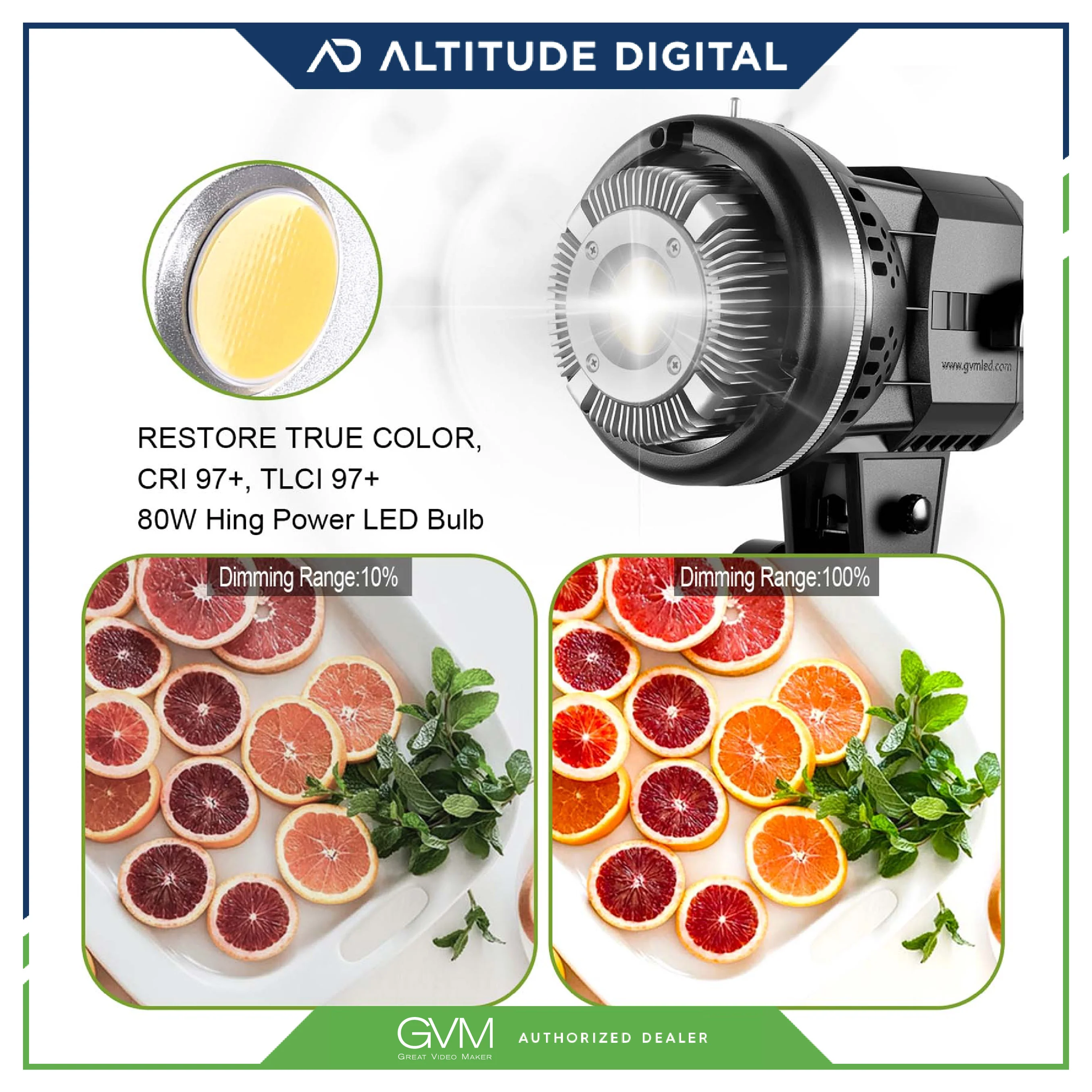 GVM P80S 80W High Power Led Lights - Image 7