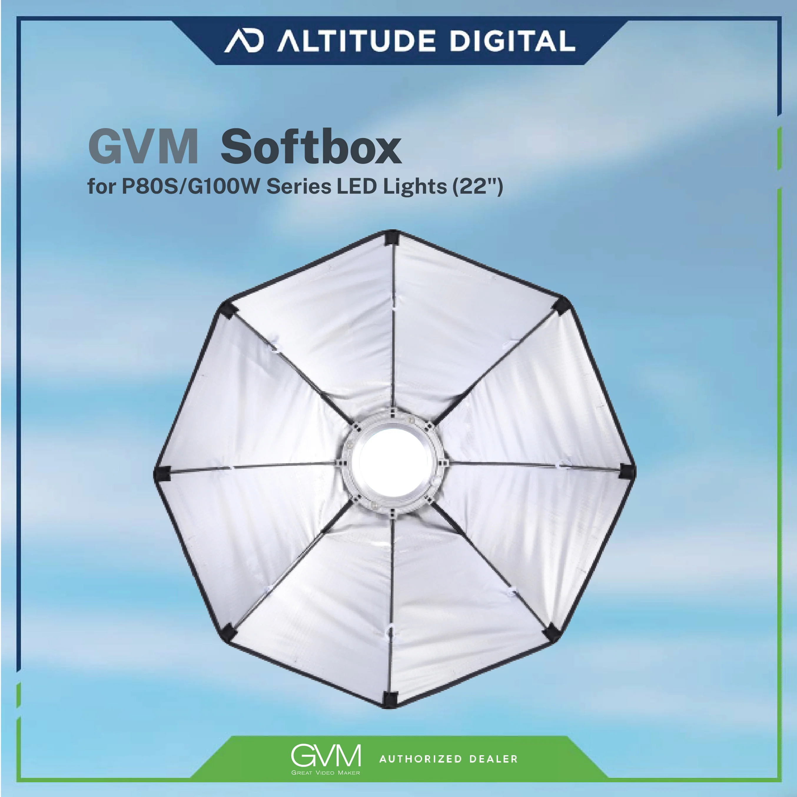 GVM Softbox for P80S/G100W Series LED Lights (22") - Image 3