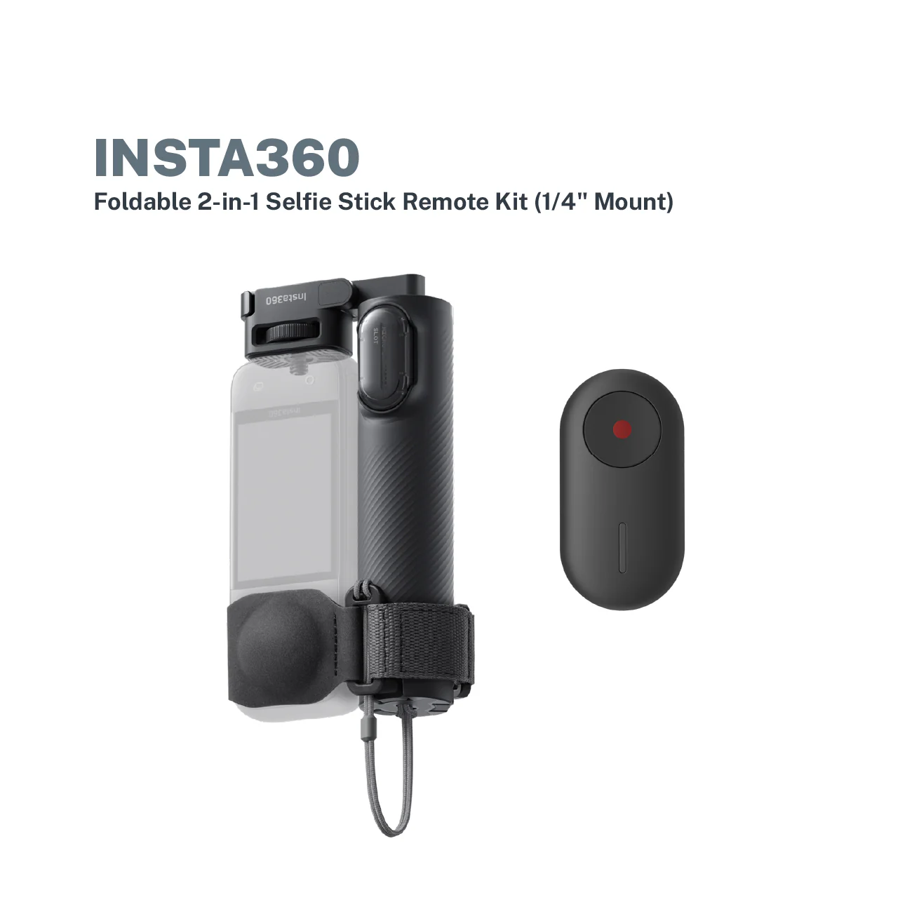 Insta360 Foldable 2-in-1 Selfie Stick (1/4" Mount) - Image 2