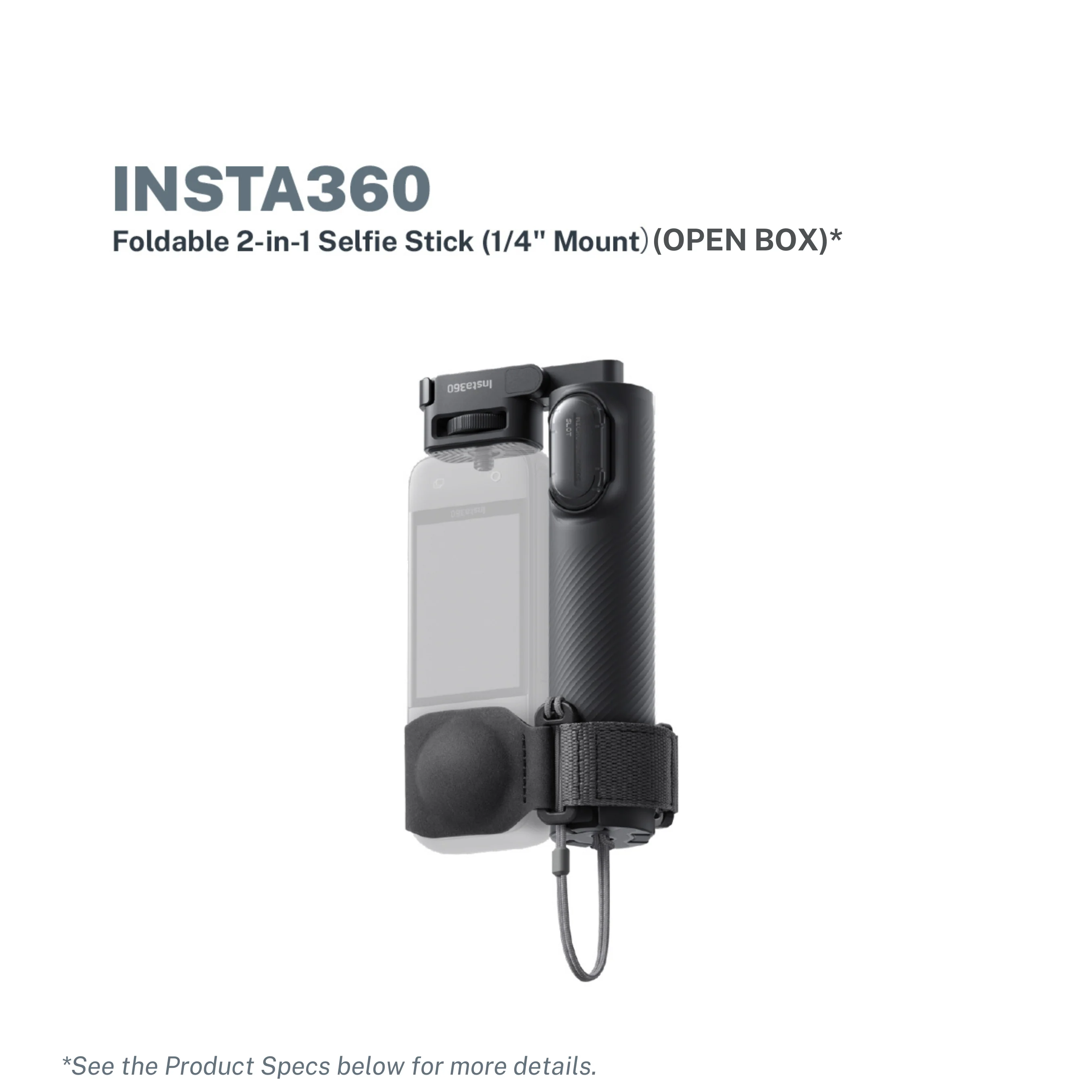 Insta360 Foldable 2-in-1 Selfie Stick (1/4" Mount) (Open Box)
