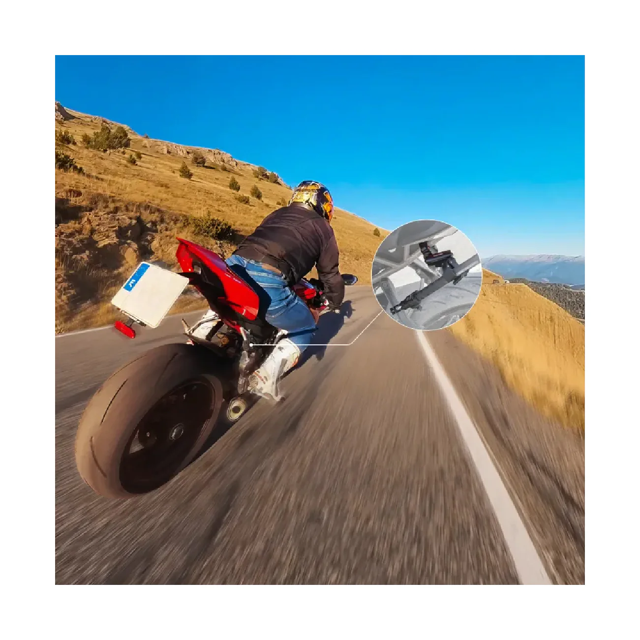 Insta360 Motorcycle Selfie Stick Support Clamp - Image 2