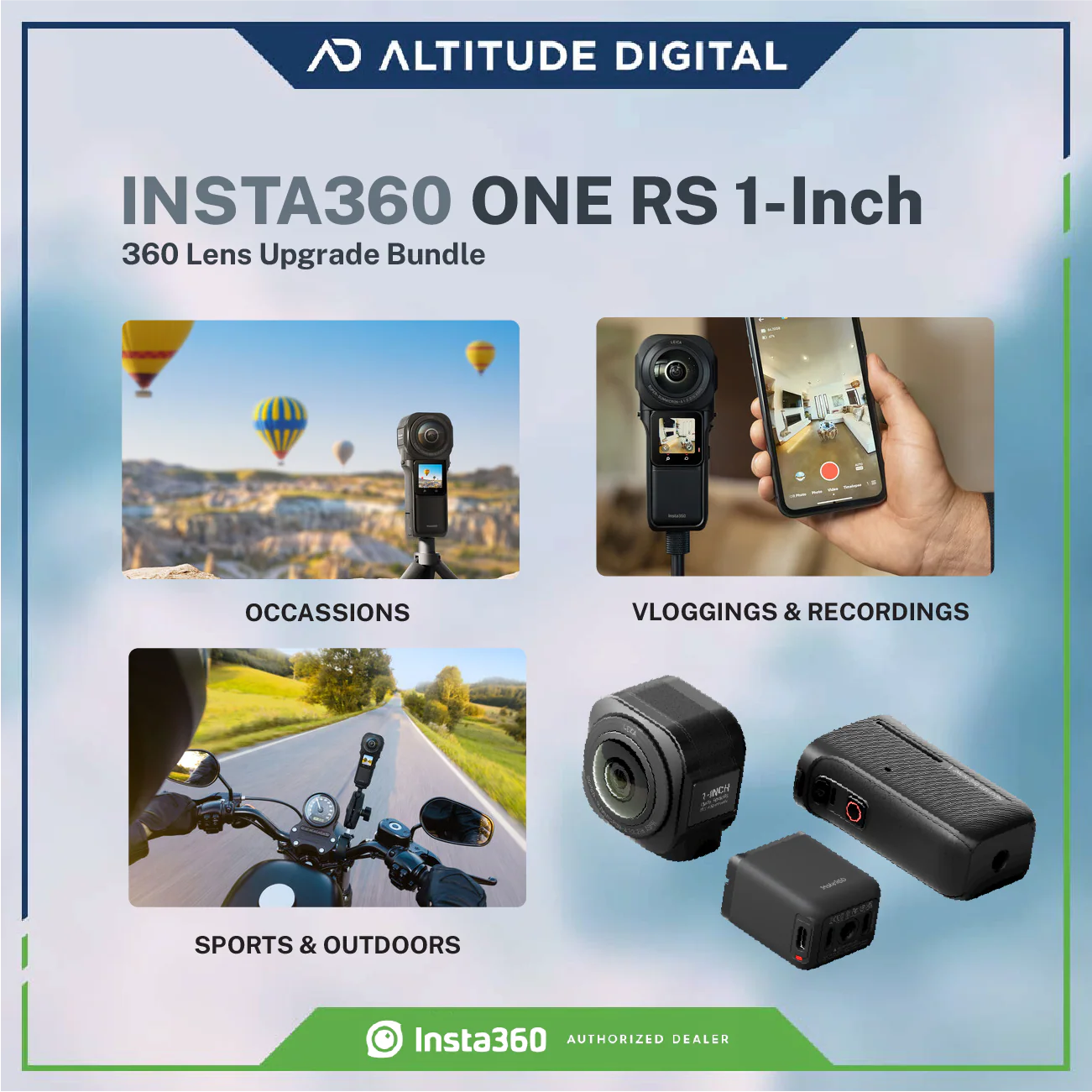 Insta360 ONE RS 1-Inch 360 Lens Upgrade Bundle - Image 7
