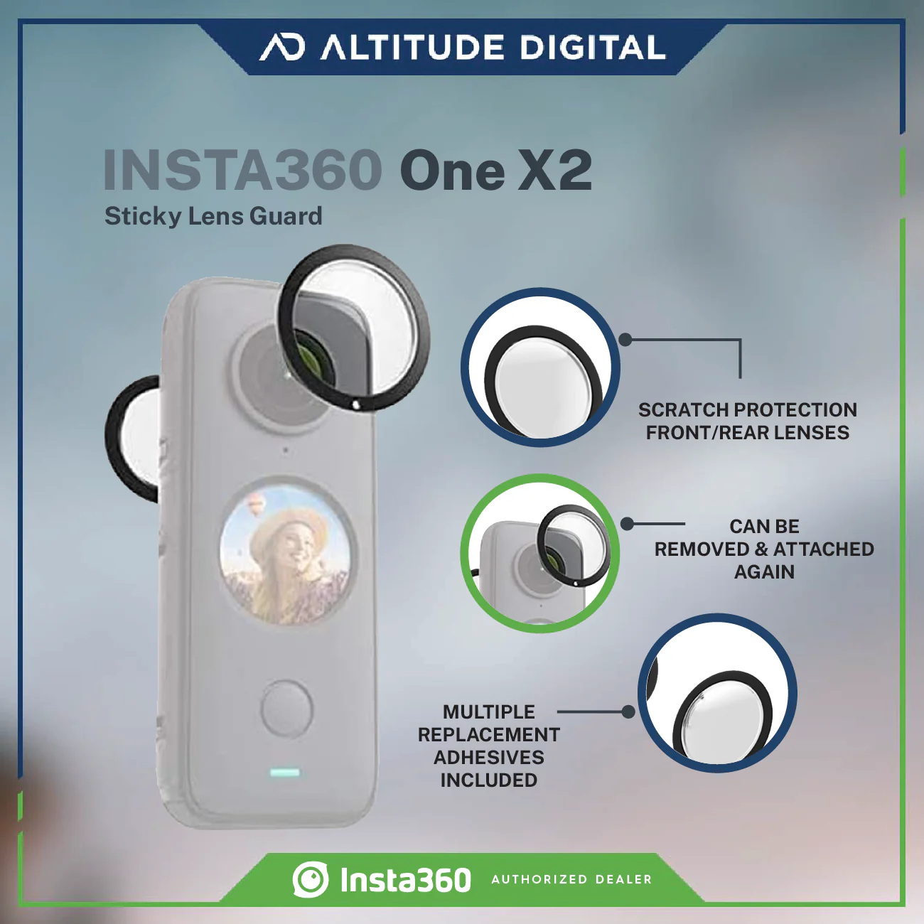 Insta360 ONE X2 Sticky Lens Guards - Image 6