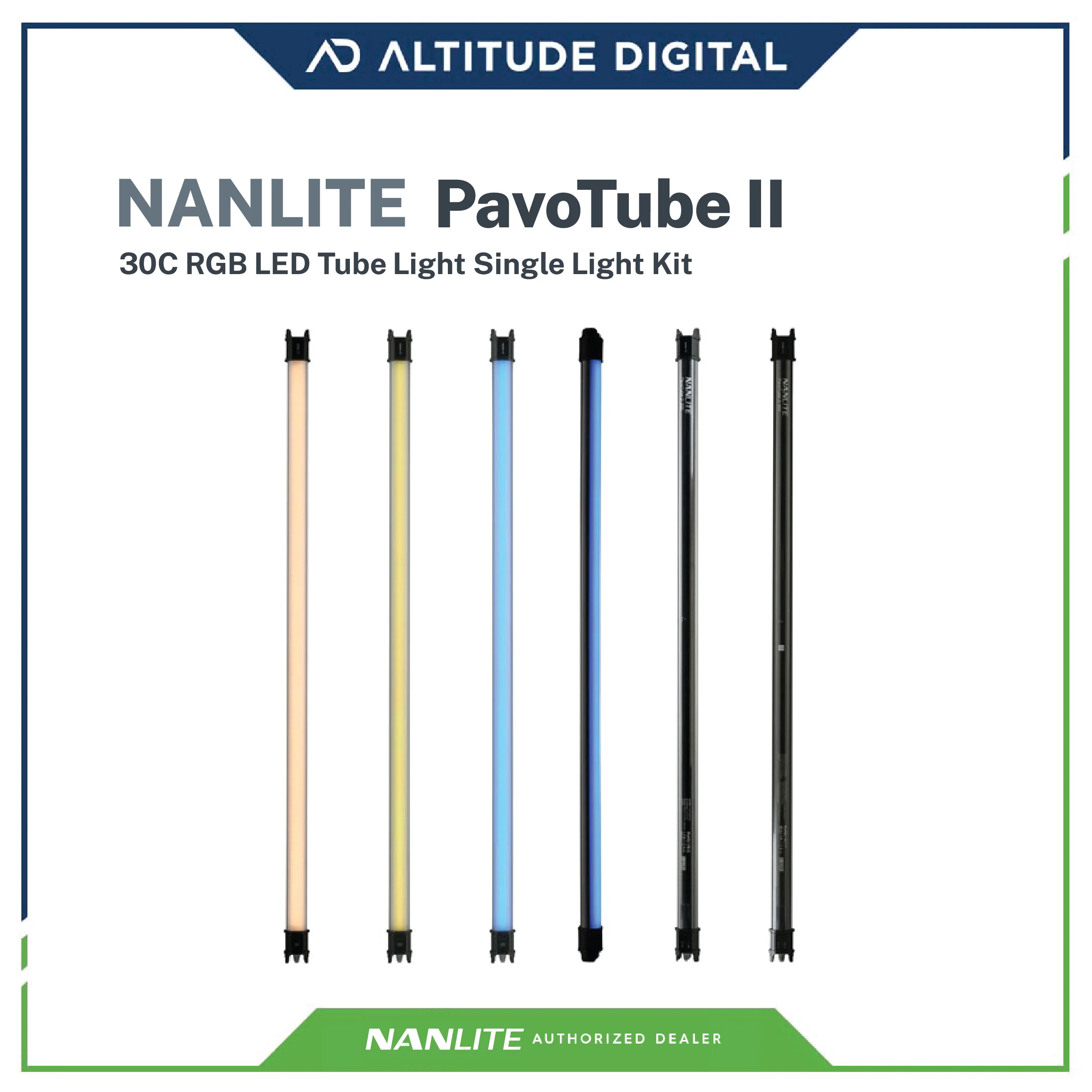 Nanlite Pavotube 30C MK2 4ft 60W RGBWW LED Tube Kit, 1-Light Kit, Bluetooth, 2.4G, DMX - Image 4