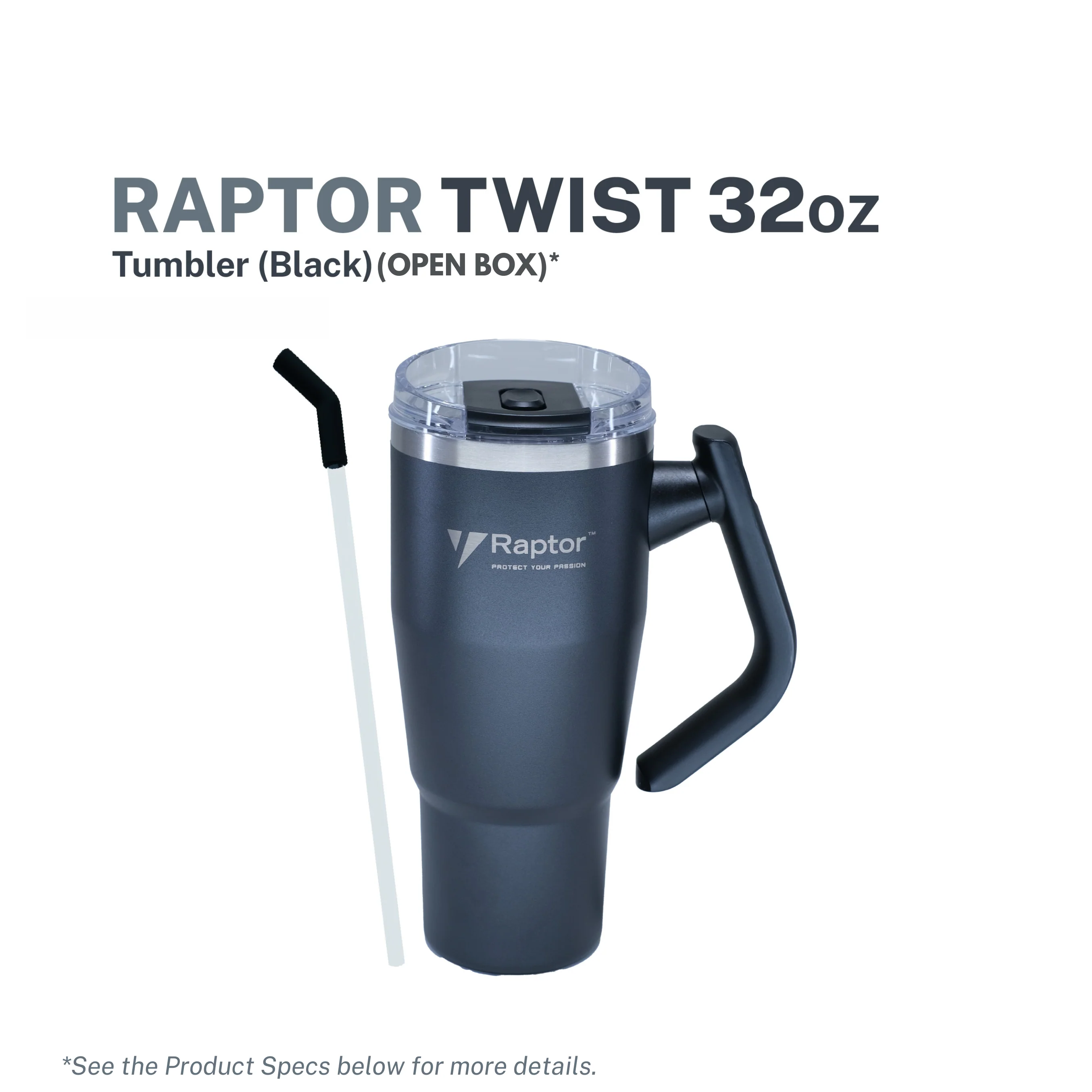 Raptor Drinkware Twist Tumbler 32 - Black (Open Box)