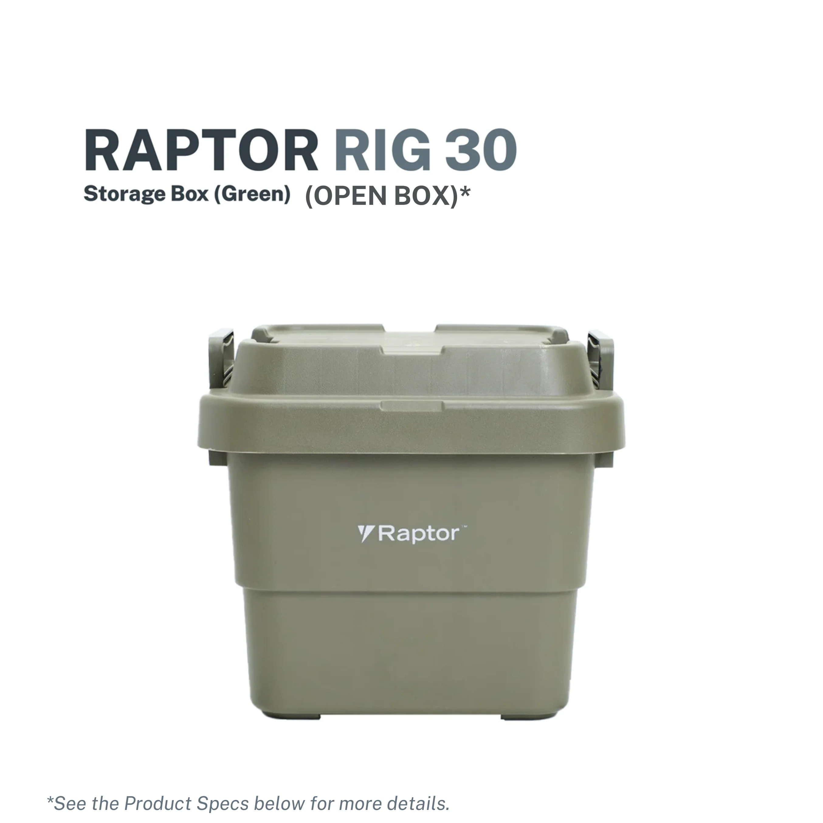 Raptor Storage Box Rig 30 Green (Open Box)