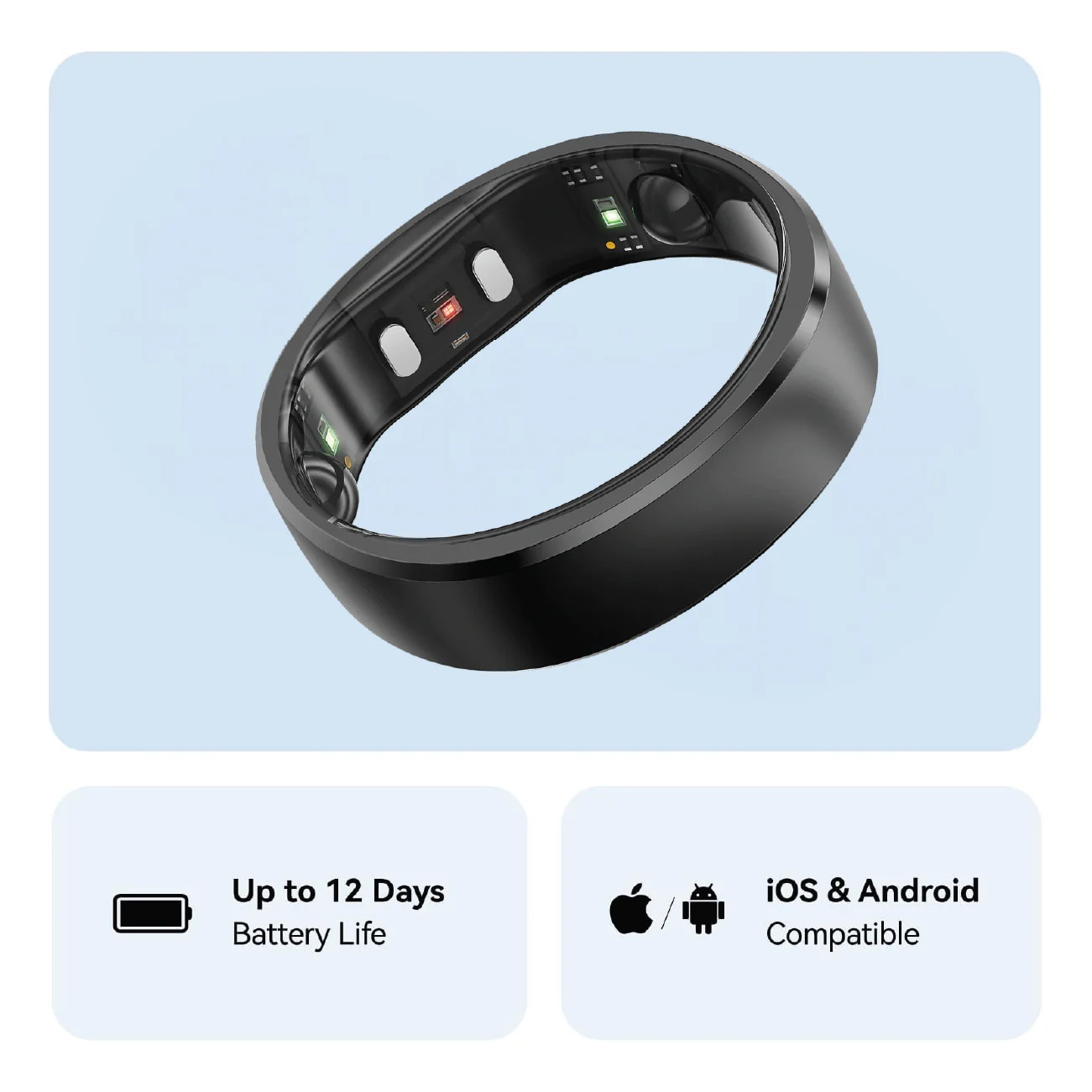 RingConn Smart Ring Gen 2 Matte Black - Image 5