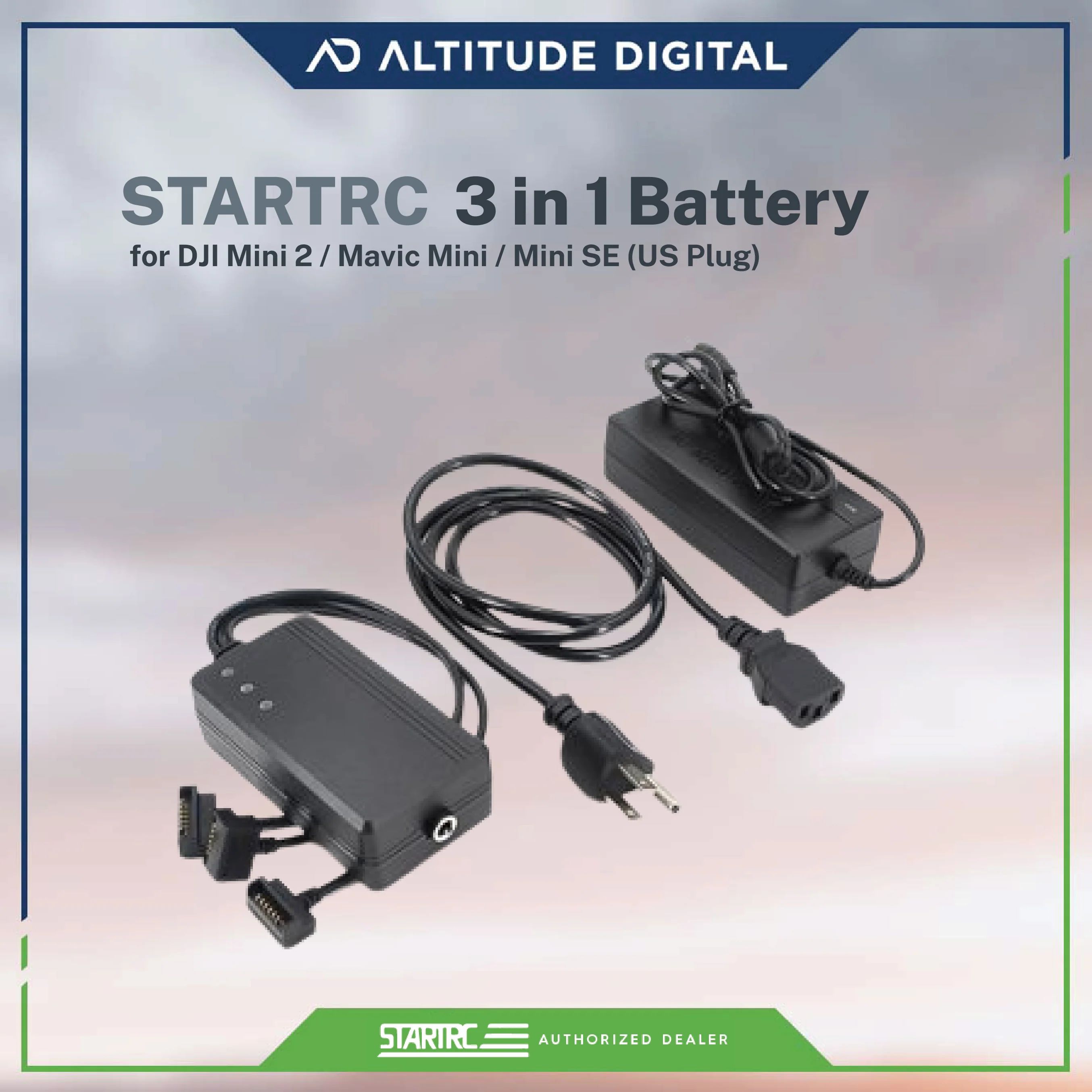 STARTRC 3 in 1 Battery Charger for DJI Mini 2 / Mavic Mini / Mini SE (US Plug) - Image 4