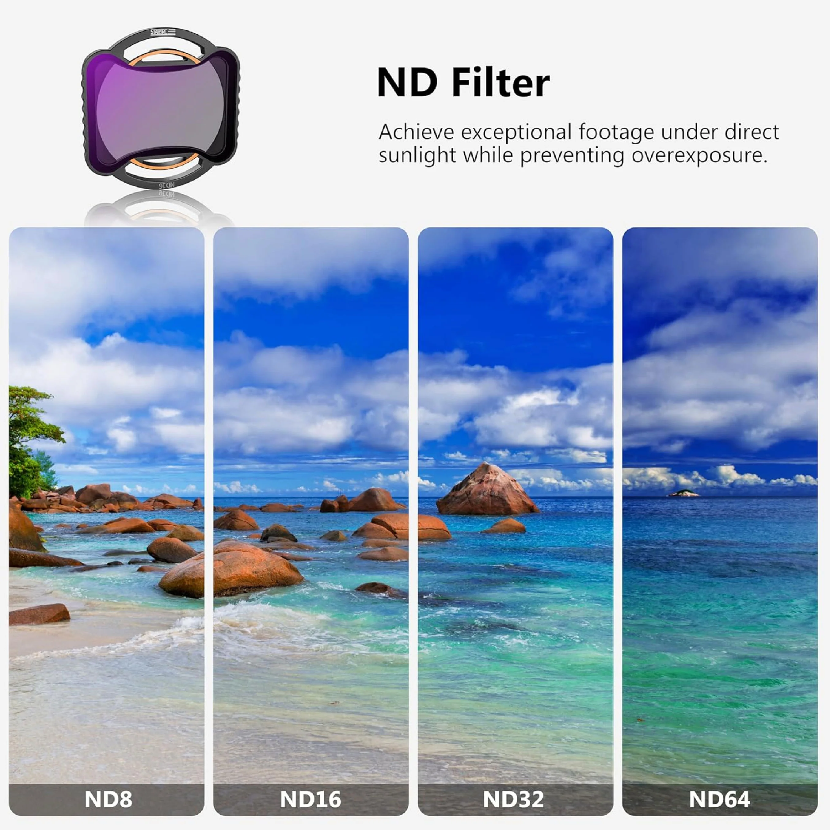 STARTRC Filters for DJI AVATA 2 4 packs (ND8/16/32/64) - Image 3