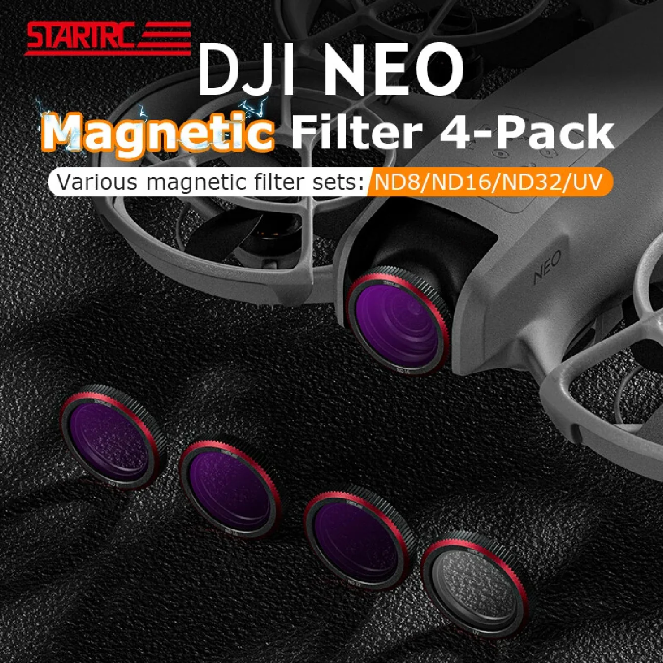 STARTRC Filters for DJI Neo UV ND/8/16/32(4Pcs-Pack) - Image 4