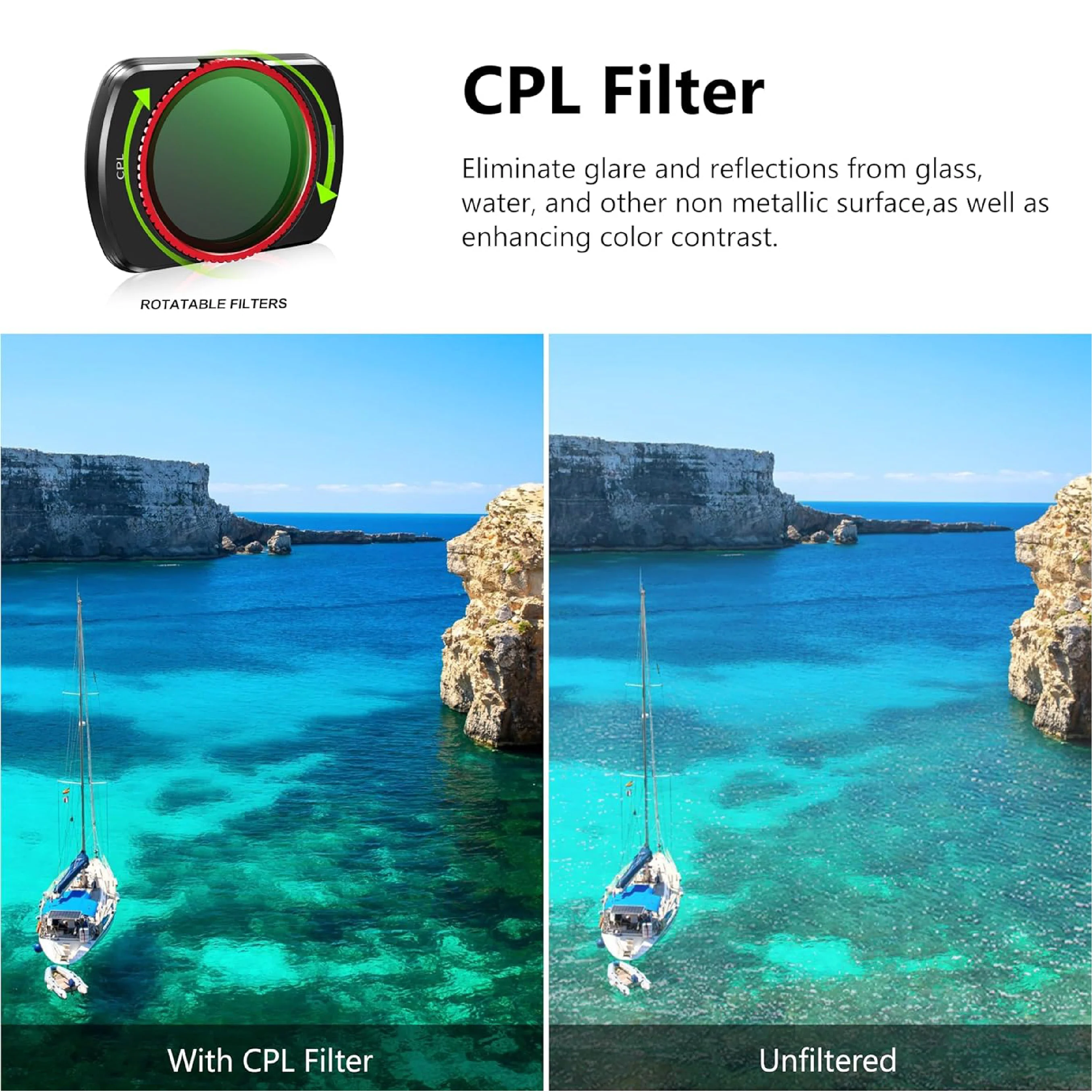 STARTRC Filters for DJI Pocket 3 CPL/ND8/ND16/ND32/ND64/ND256 (6 sets pack) - Image 4