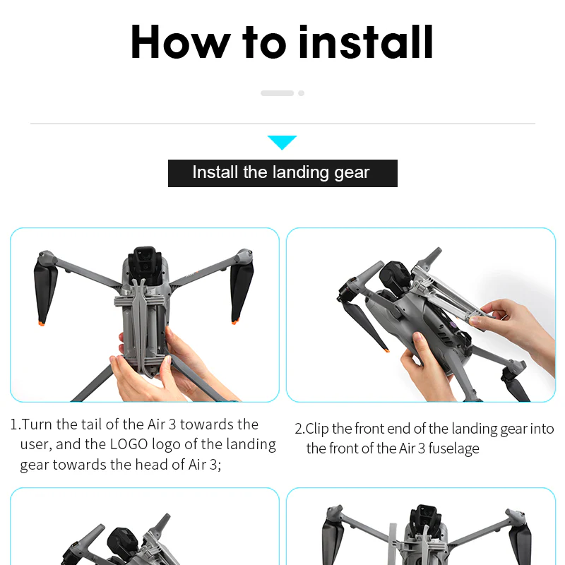 STARTRC Foldable Landing Gear for DJI Air 3 - Image 10