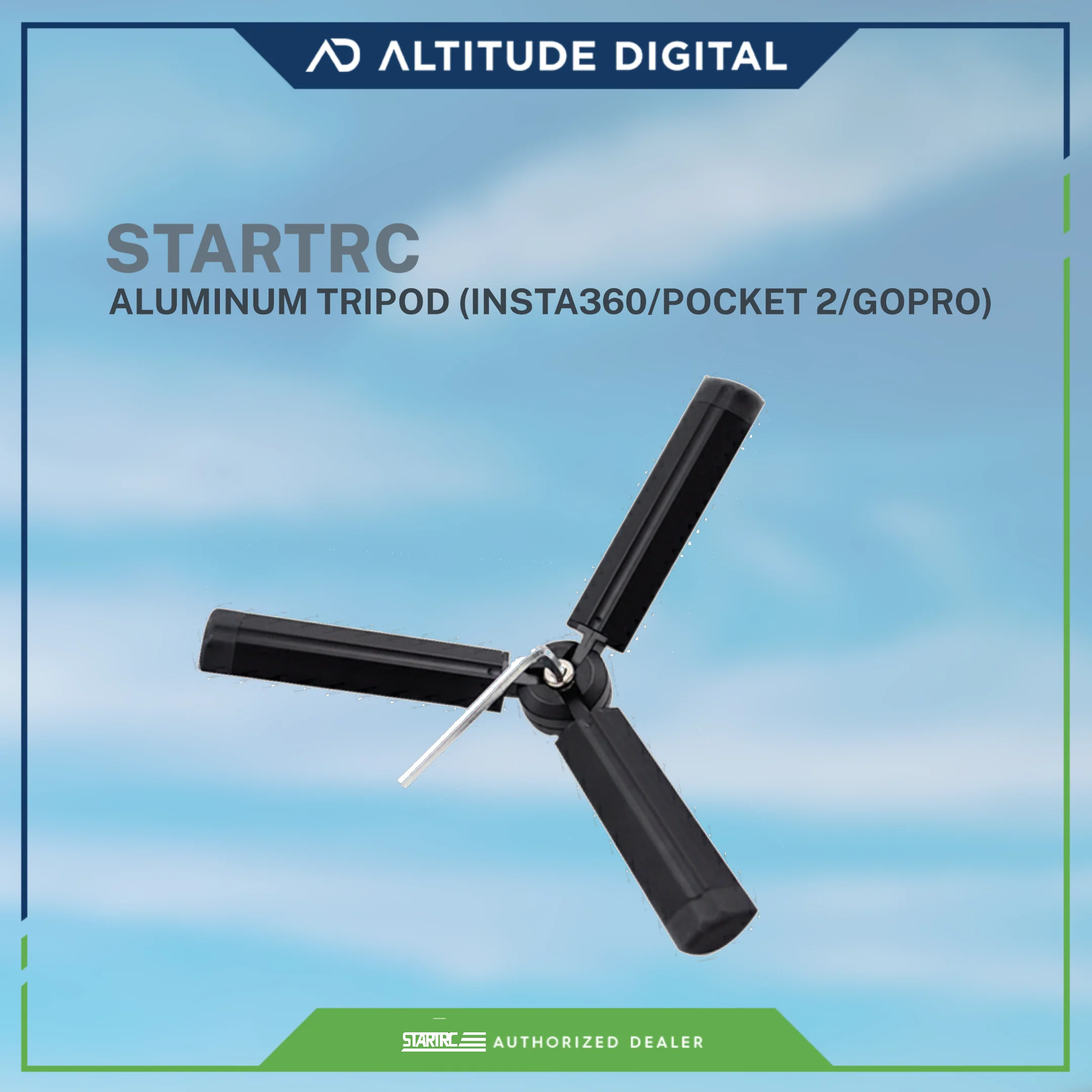 STARTRC Mini Tripod for Selfie Stick Monopod Stabilizer,Handheld Folding Cellphone Aluminum Tripod Mount Stand - Image 4