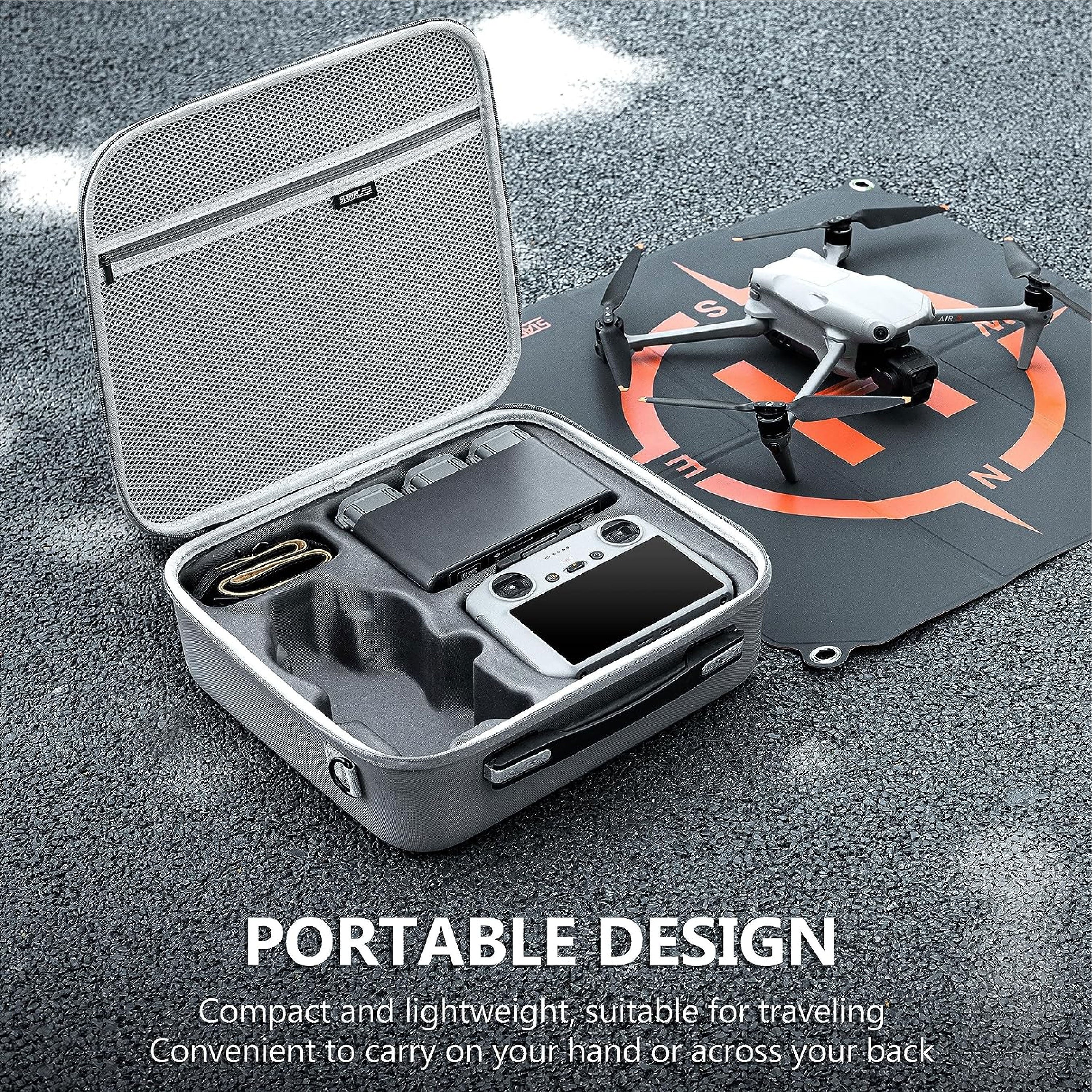 STARTRC PU Carrying bag for DJI Air 3 compatible DJI RC-N2/DJI RC 2(Fly more combo) - Image 4