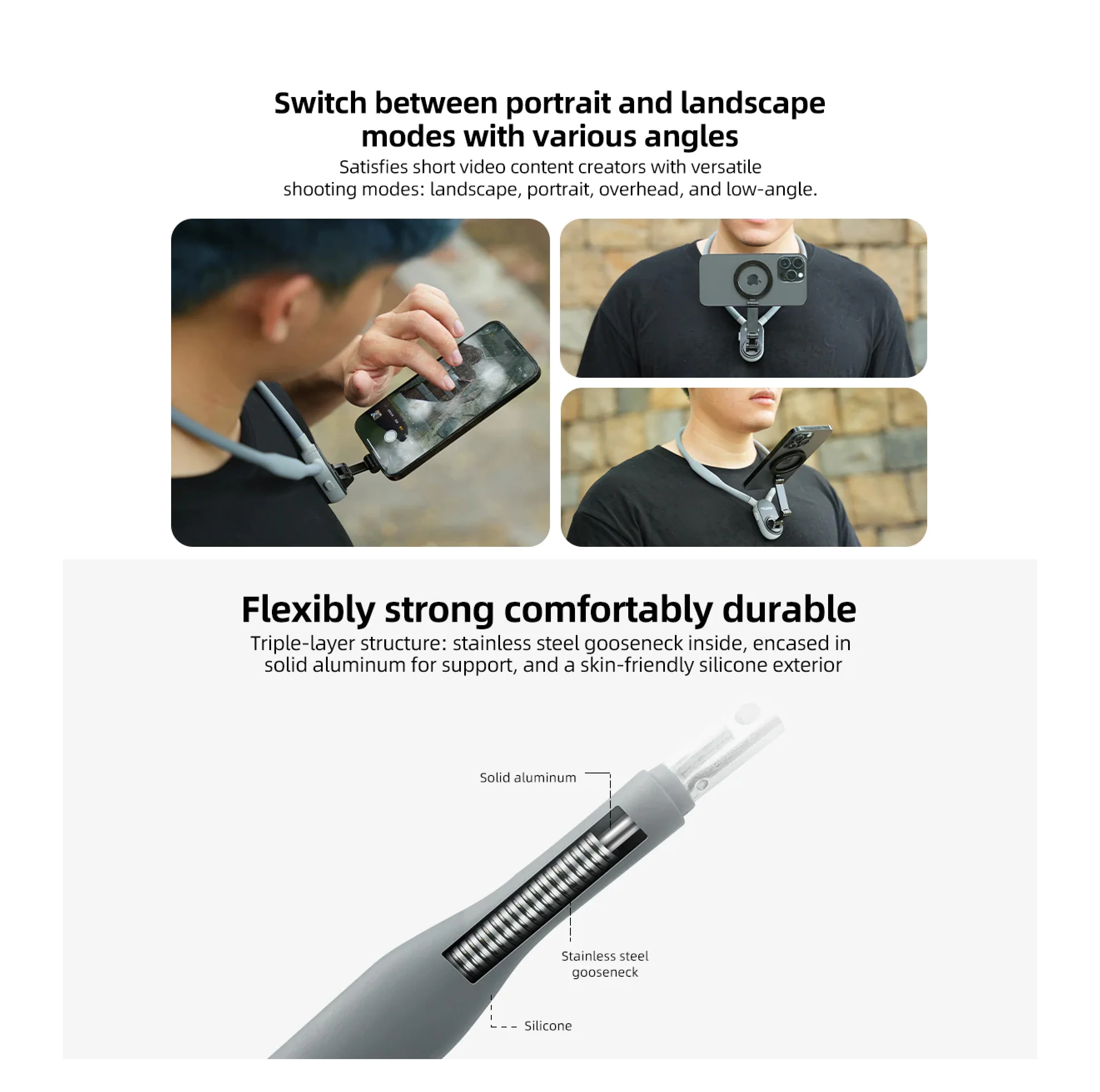 Telesin Magsafe Magnetic plate neck strap mount - Image 2