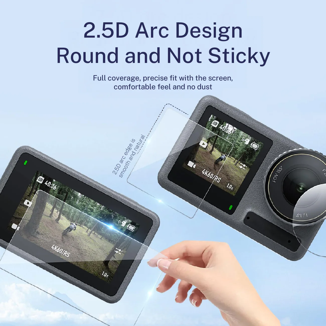 Telesin Tempered Glass Film for DJI Action 5 Pro - Image 8
