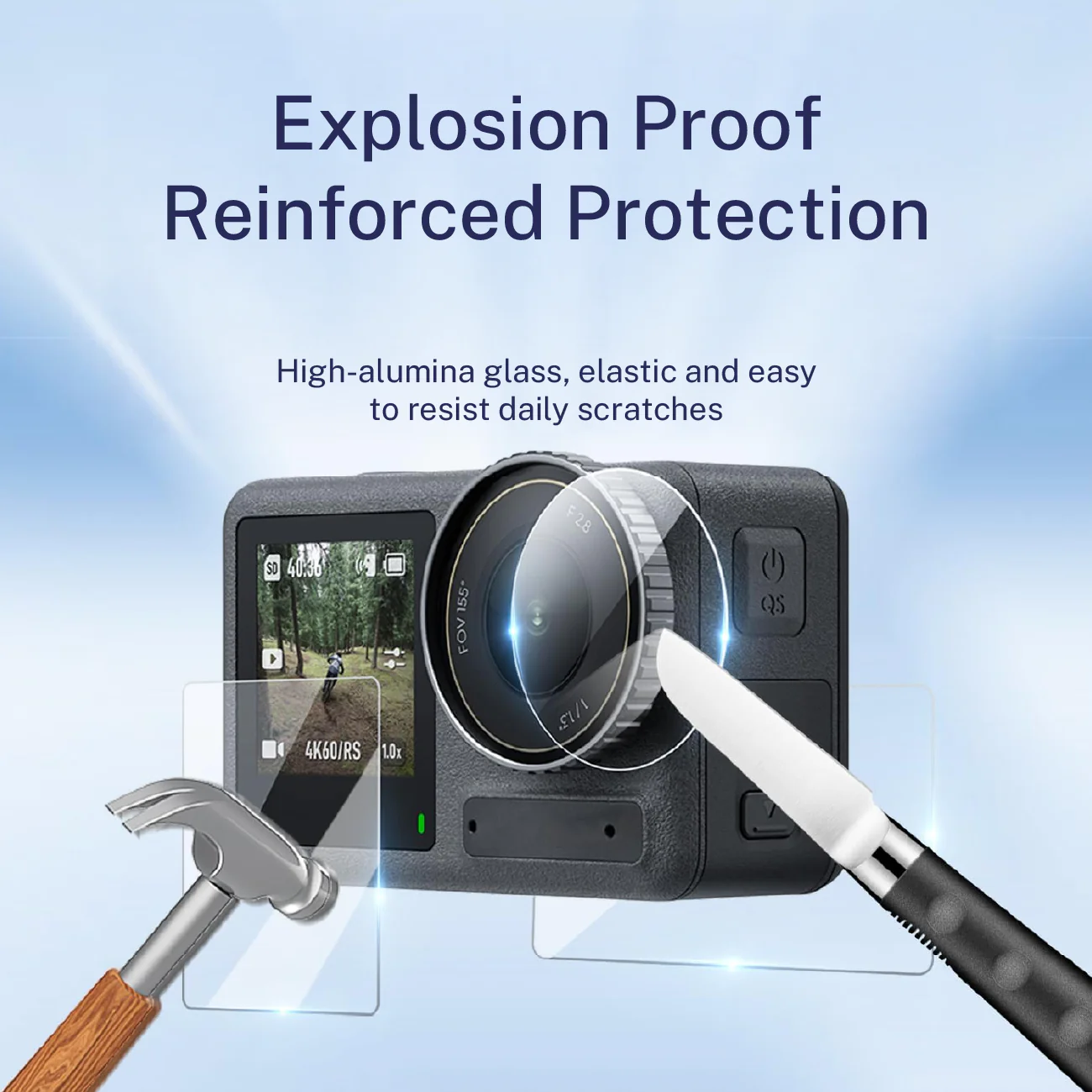 Telesin Tempered Glass Film for DJI Action 5 Pro - Image 9