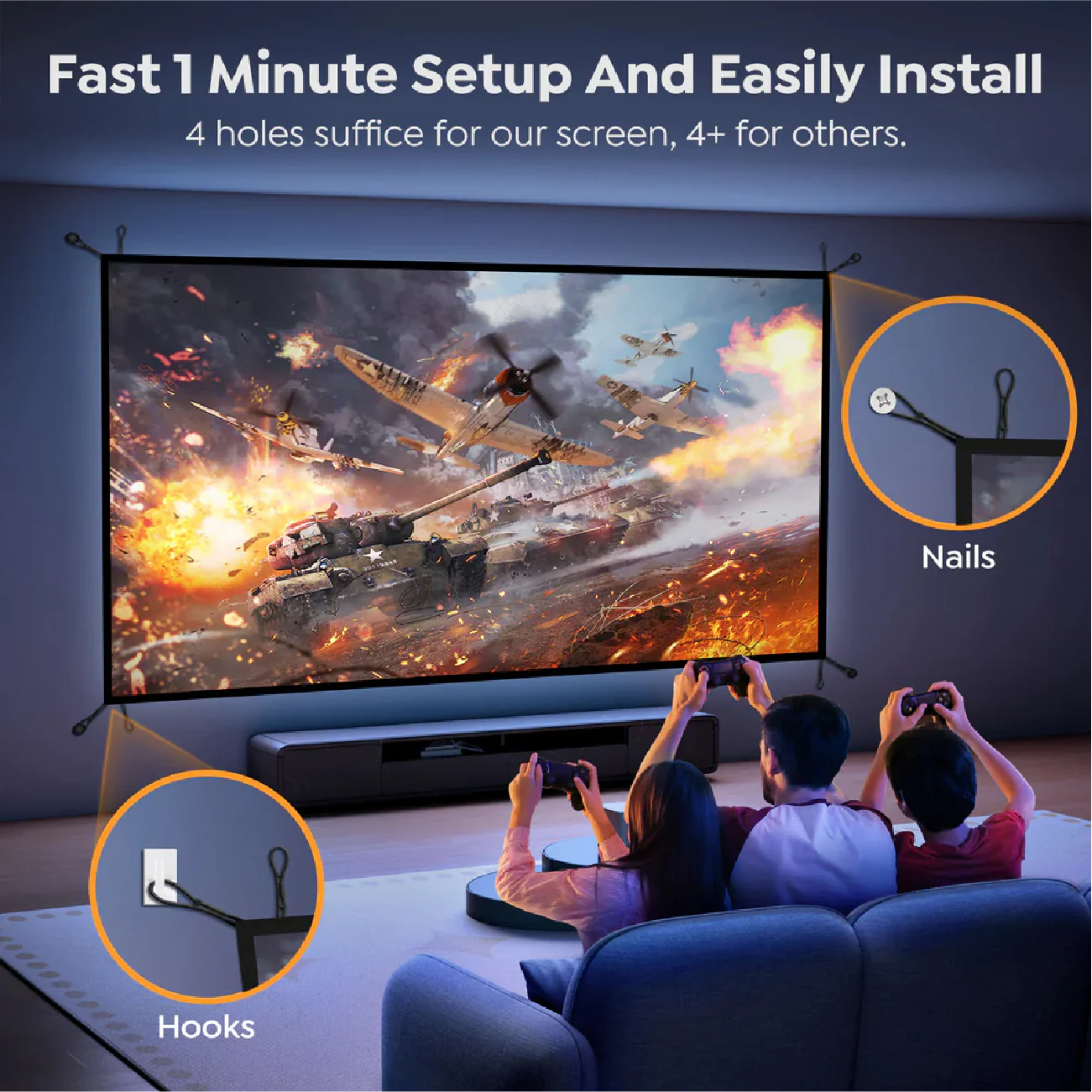 Yaber 100" Projector Screen - YS-100F - Image 4